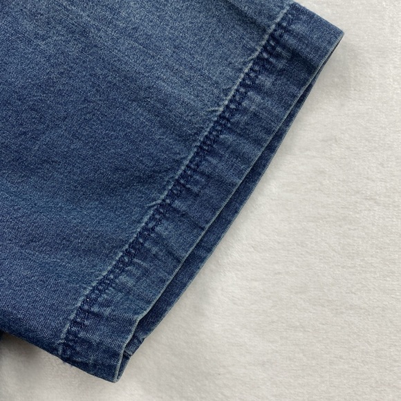 Fundamental Coast Denim Short Sleeve Button Up (Blue) - Picture 9 of 16